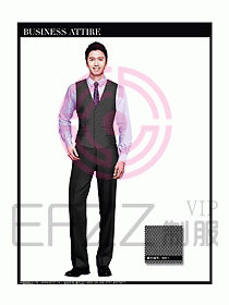 男職業裝商務馬夾設計131