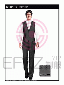 男職業裝商務馬夾設計129