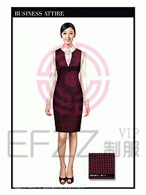 女職業(yè)裝時尚馬夾設計316