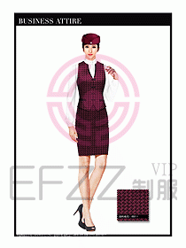 空姐職業(yè)服裝設(shè)計(jì)效果圖492