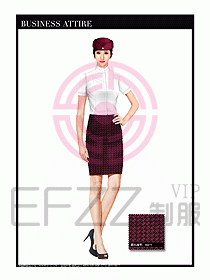 空姐職業服裝設計效果圖491