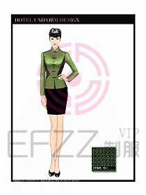 酒店中餐服務員制服設計圖1316
