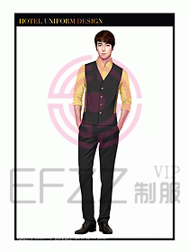 酒店餐飲服務員制服設計圖1346