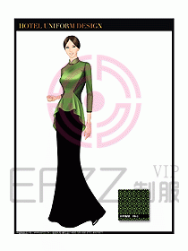 酒店餐飲咨客制服設計圖633