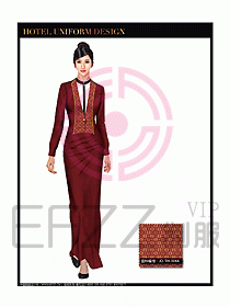 酒店西餐廳咨客制服設計圖352