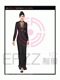 酒店西餐廳咨客制服設計圖351