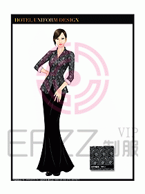 酒店西餐廳咨客制服設計圖364