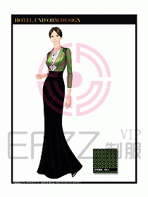 酒店西餐廳咨客制服設計圖361