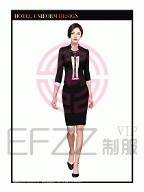 酒店西餐廳咨客制服設計圖374