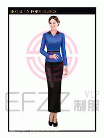 酒店西餐廳咨客制服設計圖376