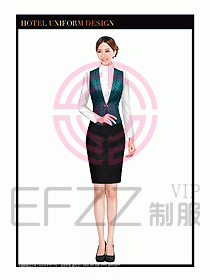 餐飲西餐廳服務員制服設計圖874