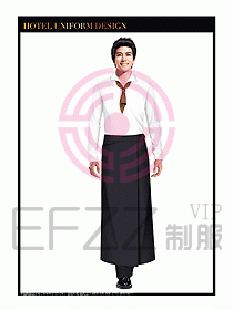 餐飲西餐廳服務員制服設計圖903