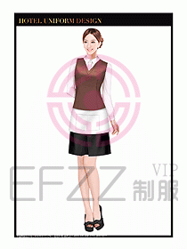 餐飲西餐廳服務員制服設計圖910