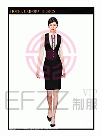 餐飲西餐廳服務員制服設計圖918