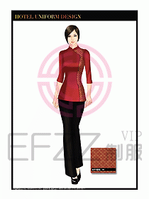 酒店服裝中餐服務(wù)員制服1369