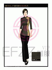 酒店服裝中餐服務員制服1370