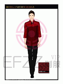 酒店服裝中餐服務員制服1386