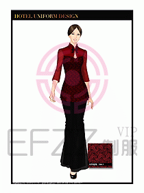 酒店服裝中餐服務員制服1390