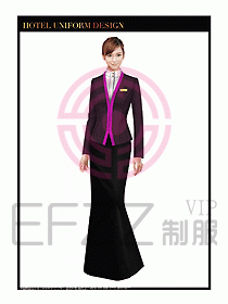 酒店餐廳咨客制服設計圖653