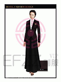 酒店餐廳咨客制服設計圖656