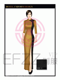 酒店餐廳咨客制服設計圖683