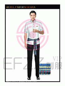 SPA休閑會所服務員制服設計359