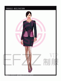 專賣店營業員服裝設計圖1017