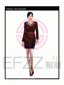 專賣店營業員服裝設計圖1020