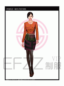 專賣店營業員服裝設計圖1029