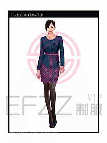 專賣店營業(yè)員服裝設計圖1037