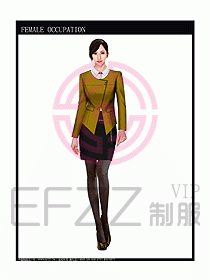 專賣店營業員服裝設計圖1077