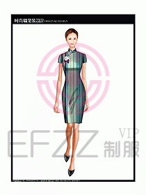 專賣店營業員服裝設計圖1086