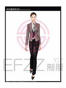 專賣店營業員服裝設計圖1097