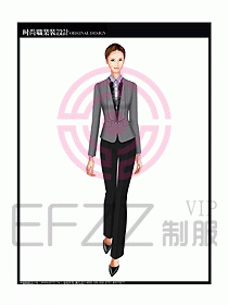 專賣店營業員服裝設計圖1108