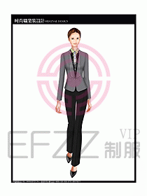 專賣店營業員服裝設計圖1107