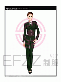 專賣店營業員服裝設計圖1168