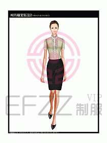 女職業裝短袖襯衫設計圖188