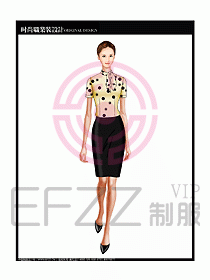 女職業裝短袖襯衫設計圖190