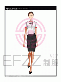 女職業裝短袖襯衫設計圖195