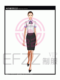 女職業裝短袖襯衫設計圖194