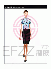 女職業裝短袖襯衫設計圖191