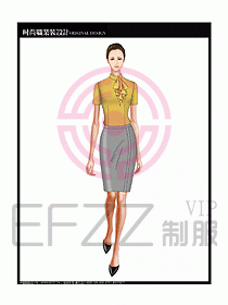 女職業裝短袖襯衫設計圖192