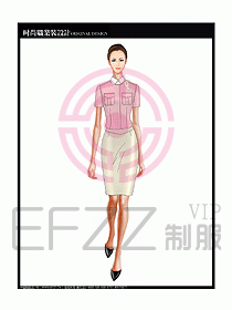 女職業裝短袖襯衫設計圖203