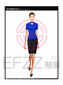 女職業(yè)裝短袖襯衫設計圖212