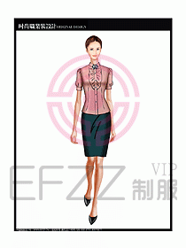 女職業裝短袖襯衫設計圖213