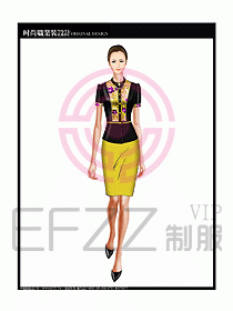 女職業裝短袖襯衫設計圖222