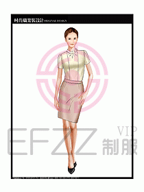 女職業裝短袖襯衫設計圖238