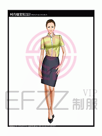 女職業裝短袖襯衫設計圖241