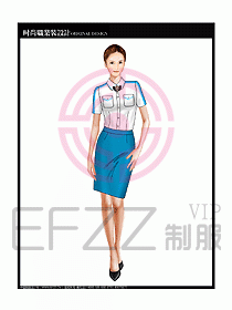 女職業裝短袖襯衫設計圖244