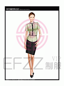 女職業裝短袖襯衫設計圖252